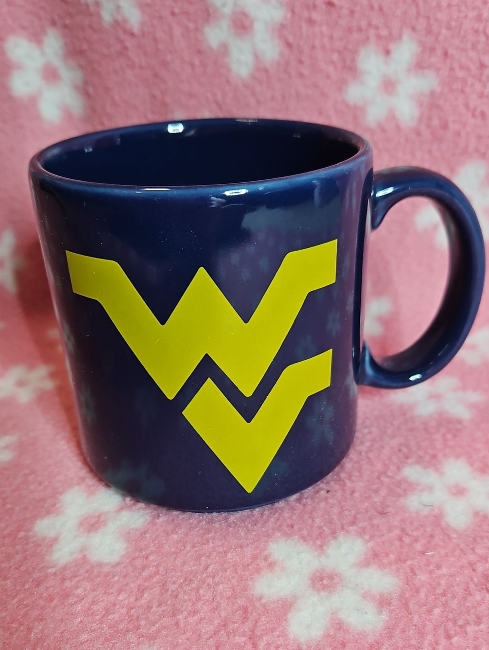 Navy Blue Ceramic 8oz Mug with Yellow WV Logo